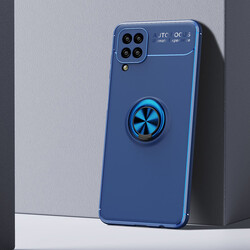 Galaxy A12 Case Zore Ravel Silicon Cover Blue