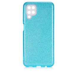 Galaxy A12 Case Zore Shining Silicon Blue