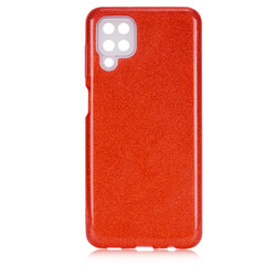 Galaxy A12 Case Zore Shining Silicon Red