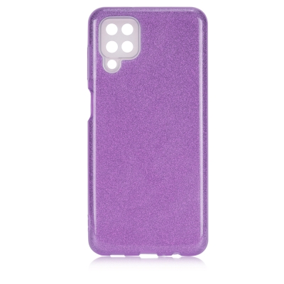 Galaxy A12 Case Zore Shining Silicon Purple