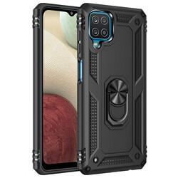 Galaxy A12 Case Zore Vega Cover Black
