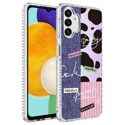 Galaxy A13 4G Case Airbag Edge Colorful Patterned Silicone Zore Elegans Cover NO8