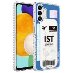 Galaxy A13 4G Case Airbag Edge Colorful Patterned Silicone Zore Elegans Cover NO4