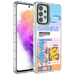 Galaxy A13 4G Case Camera Protected Colorful Patterned Hard Silicone Zore Korn Cover NO1