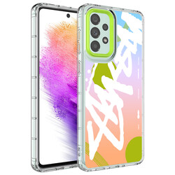 Galaxy A13 4G Case Camera Protected Colorful Patterned Hard Silicone Zore Korn Cover NO2