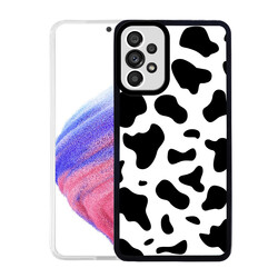 Galaxy A13 4G Case Zore M-Fit Pattern Cover Cow No1