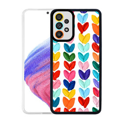 Galaxy A13 4G Case Zore M-Fit Pattern Cover Heart No6
