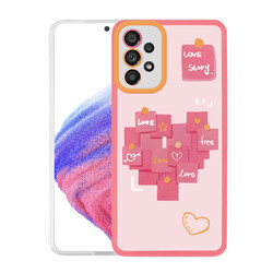 Galaxy A13 4G Case Zore M-Fit Pattern Cover Love Story No2