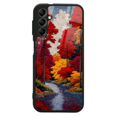 Galaxy A14 5G Case with Camera Protection, Patterned Zore Lusi Cover Ağaçlar