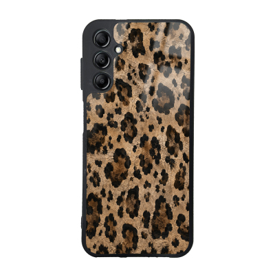 Galaxy A14 5G Case with Camera Protection, Patterned Zore Lusi Cover Kahve Leopar