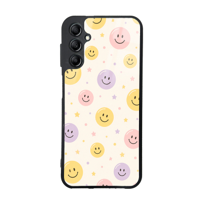 Galaxy A14 5G Case with Camera Protection, Patterned Zore Lusi Cover Gülen Yüzler