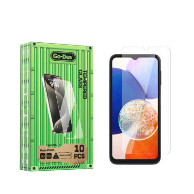 Galaxy A14 5G Go Des Fingerprint Free 9H Oleophobic Bom Glass Screen Protector 10 Pack Colorless