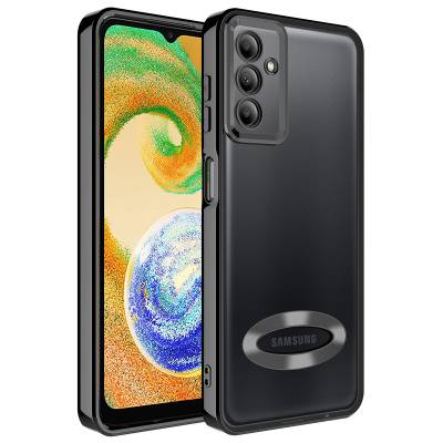 Galaxy A14 Case Camera Protected Zore Omega Cover Showing Logo Black