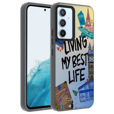 Galaxy A14 Case Patterned Zore Dragon Hard Cover Seyahat