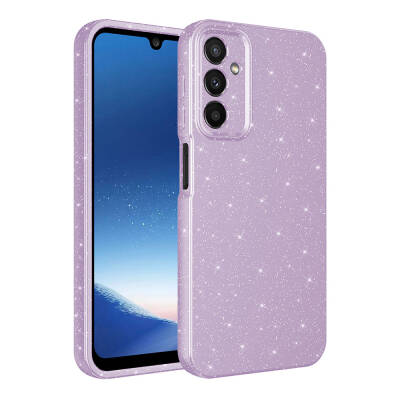 Galaxy A15 Case Camera Protected Silvery Luxury Zore Koton Cover Lila