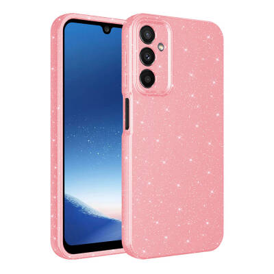 Galaxy A15 Case Camera Protected Silvery Luxury Zore Koton Cover Pink