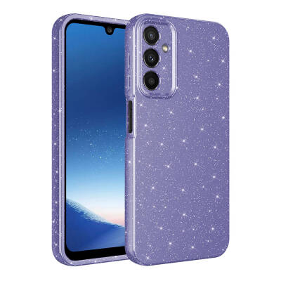 Galaxy A15 Case Camera Protected Silvery Luxury Zore Koton Cover Purple