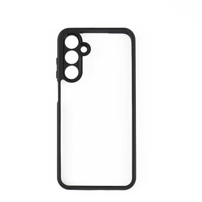 Galaxy A15 Case Camera Protected Transparent Back Surface Zore New Roll Cover Black