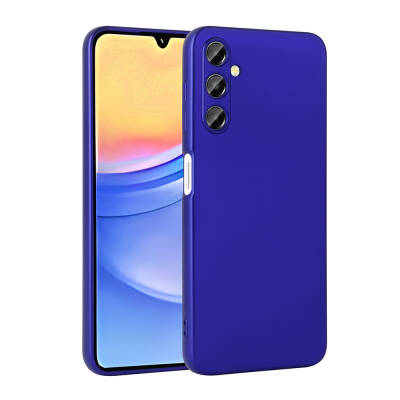 Galaxy A15 Case Zore Premier Silicone Cover Saks Blue