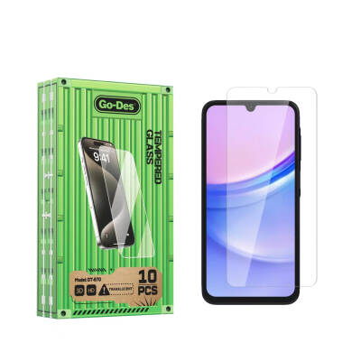 Galaxy A15 Go Des Fingerprint Free 9H Oleophobic Bom Glass Screen Protector 10 Pack Colorless