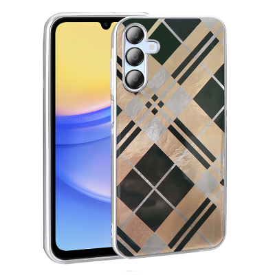 Galaxy A15 Kılıf Desenli Zore Mep Kapak Geometrik