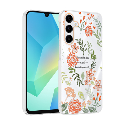 Galaxy A15 Kılıf Kamera Korumalı Desenli Zore Klip Kapak Beautiful