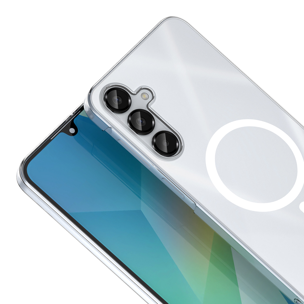 Galaxy A16 Camera Protected M-Safe Charging Transparent Zore London Hard PC Case - 4
