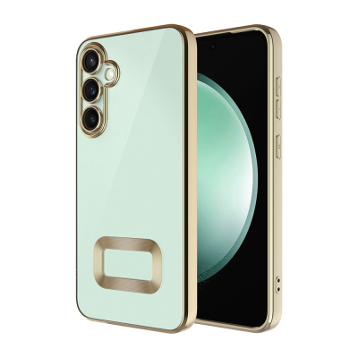 Galaxy A16 Case Camera Protection Showing Logo Zore Omega Cover Gold