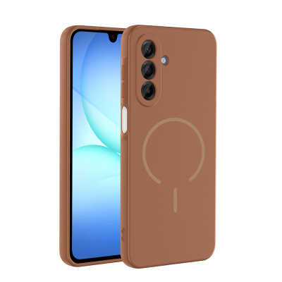 Galaxy A16 Case M-safe Charging Feature Zore Meta Cover Brown