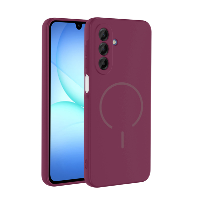 Galaxy A16 Case M-safe Charging Feature Zore Meta Cover Koyu Mor