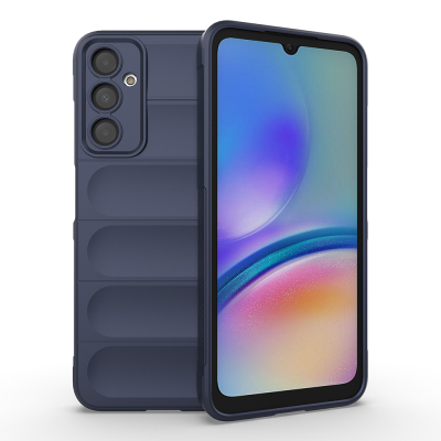 Galaxy A16 Kılıf Esnek TPU Oyuklu Arka Yüzey Tasarımlı Zore Etnik Silikon Kapak Lacivert