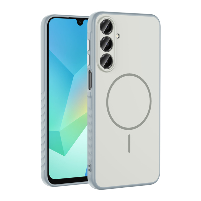 Galaxy A16 Kılıf M-safe Şarj Özellikli Zore Tea Kapak Gümüş