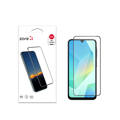 Galaxy A16 Zore Edges Shatter Resistant Glass Screen Protector Black