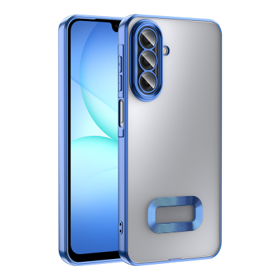 Galaxy A17 Case Camera Protection Logo Showing Zore Omega Cover Blue