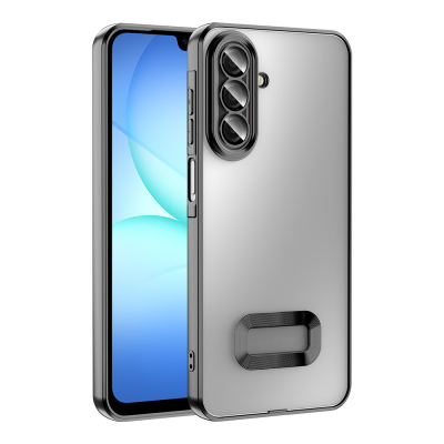 Galaxy A17 Case Camera Protection Logo Showing Zore Omega Cover Black