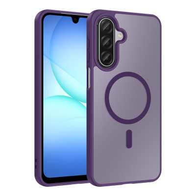 Galaxy A17 Case M-safe Charging Enabled Zore Ballet Flat Cover Derin Mor