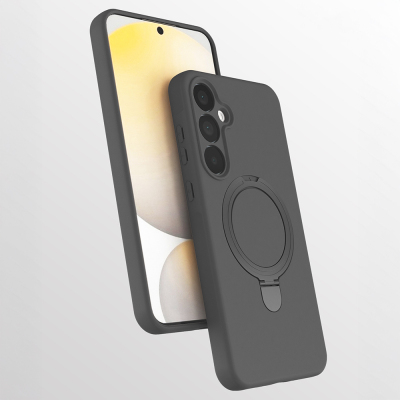 Galaxy A17 Case M-safe Charging Stand Zore Samara Cover Titanyum-Gri