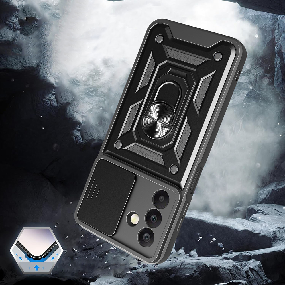 Galaxy A17 Case Magnetic Stand Camera Protection Zore Sliding Vega Cover - 8