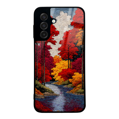 Galaxy A17 Case with Camera Protection, Patterned Zore Lusi Cover Ağaçlar