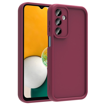 Galaxy A17 Case with Camera Protection Zore Ananas Cover Plum