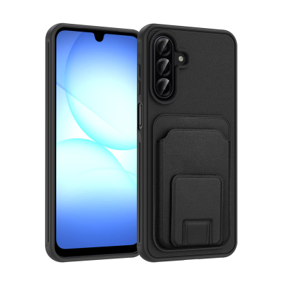 Galaxy A17 Case with Card Holder TPU Zore Bikart Cover Black
