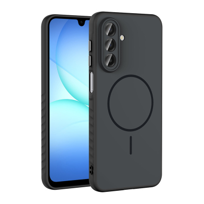 Galaxy A17 Case Zore Tea Cover with M-safe Charging Feature Black