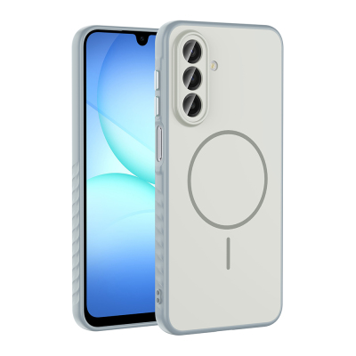 Galaxy A17 Case Zore Tea Cover with M-safe Charging Feature Silver