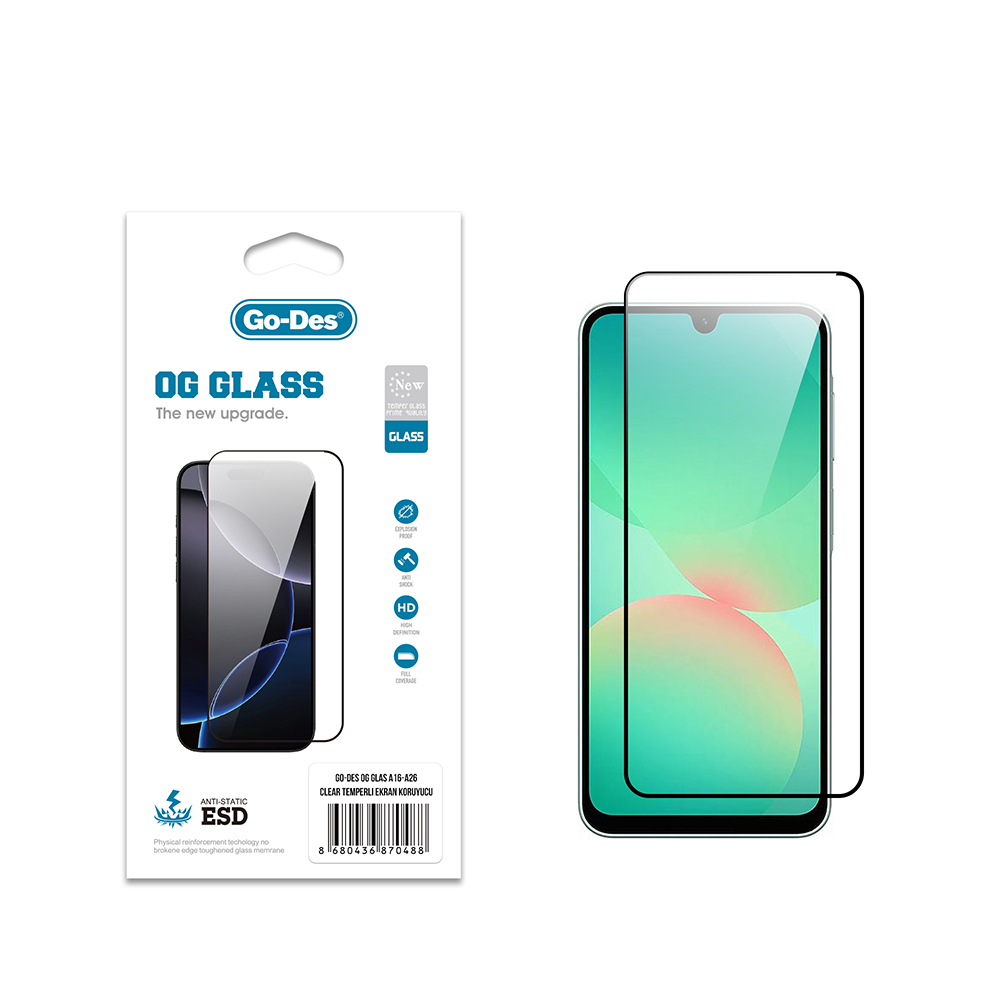 Galaxy A17 Go Des OG Glass Antistatic Tempered Glass Screen Protector - 1