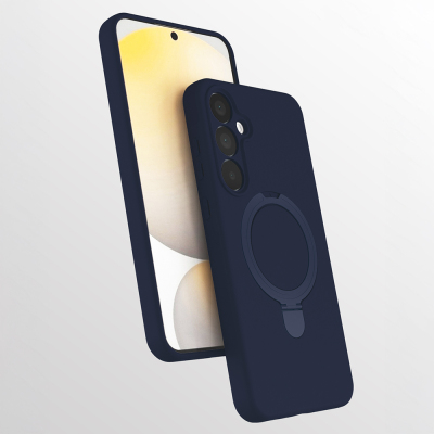 Galaxy A17 Kılıf M-safe Şarj Özellikli Standlı Zore Samara Kapak Lacivert