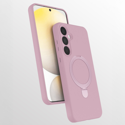 Galaxy A17 Kılıf M-safe Şarj Özellikli Standlı Zore Samara Kapak Pembe