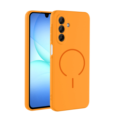 Galaxy A17 Kılıf M-safe Şarj Özellikli Zore Meta Kapak Turuncu