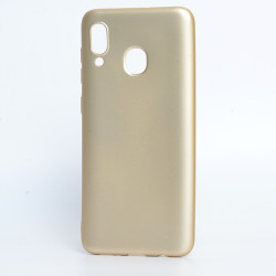 Galaxy A20 Case Zore Premier Silicon Cover Gold
