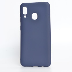 Galaxy A20 Case Zore Premier Silicon Cover Navy blue