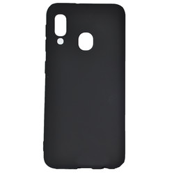 Galaxy A20E Case Zore Premier Silicon Cover Black